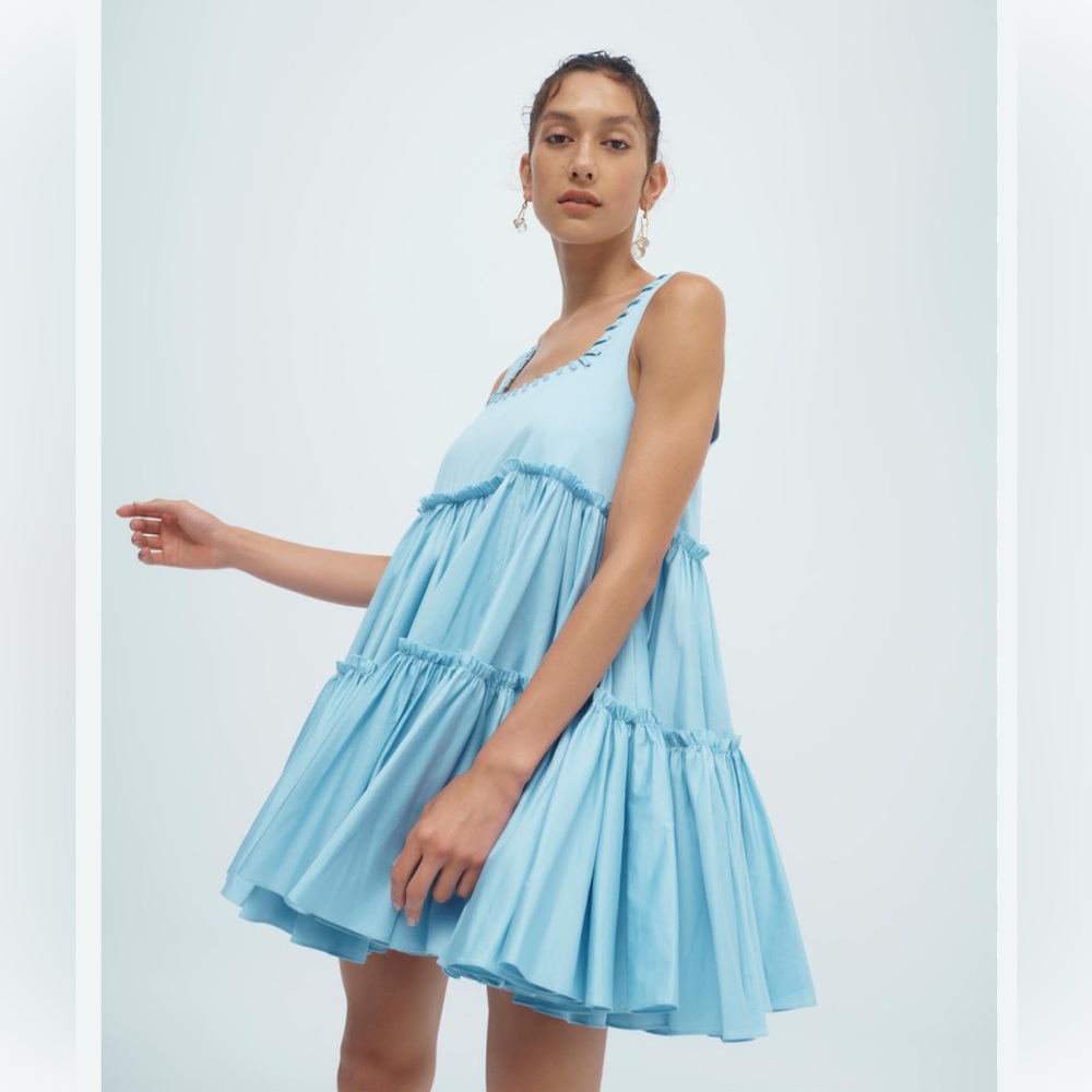 Aje Hushed Mini Dress Blue Size 6 (AUS) / XS (US)
